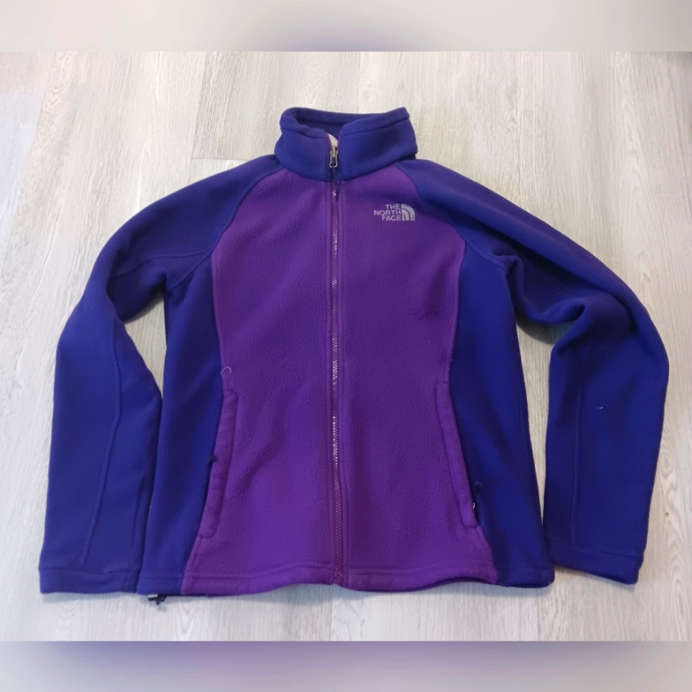 The North Face Jacket Womens S/P Fleece Pockets Full Zip Purple Extra Small